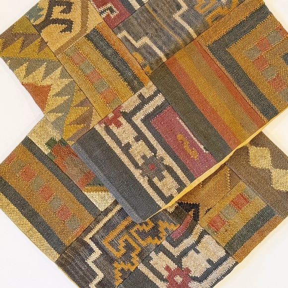 Handmade 24”x24” Turkish Kilim Patchwork Pillow Covers - Picture 12 of 12